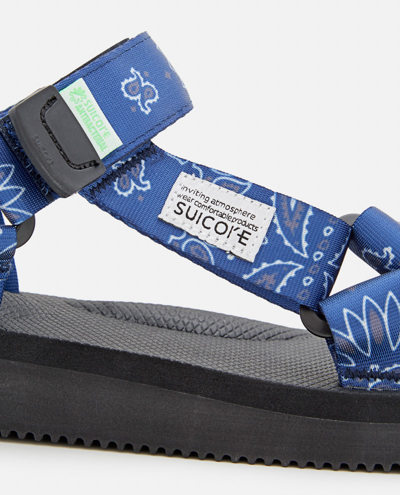 Shop Suicoke Depa Sandals In Blue