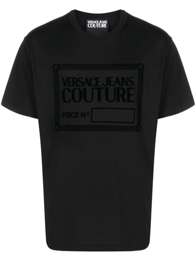 Shop Versace Jeans Couture Logo T-shirt In Black