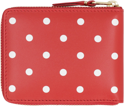 Shop Comme Des Garçons Mini Leather Wallet In Red