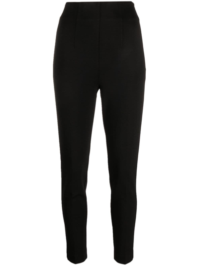 Shop Twinset Trousers With Side Zip In Black