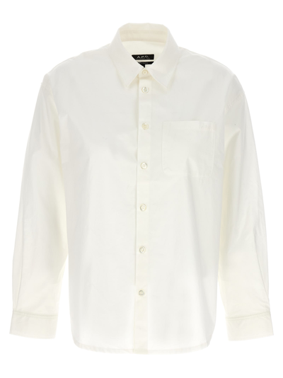 Shop Apc Chemise Boyfriend Shirt In White