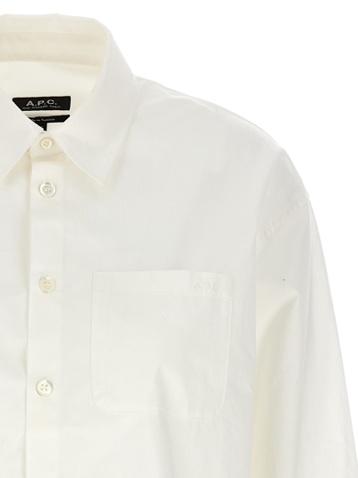 Shop Apc Chemise Boyfriend Shirt In White