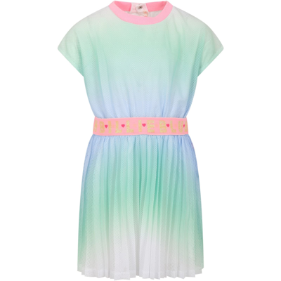 Shop Billieblush Multicolor Dress For Girl With Logo