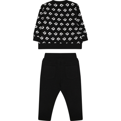 Shop Karl Lagerfeld Black Set For Babies