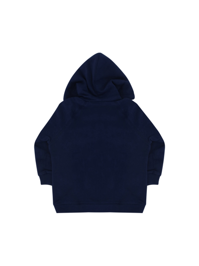 Shop Gucci Hoodie For Boy In Prussian Blue