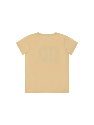 Shop Gucci T-shirt For Boy In Short Bread/mc