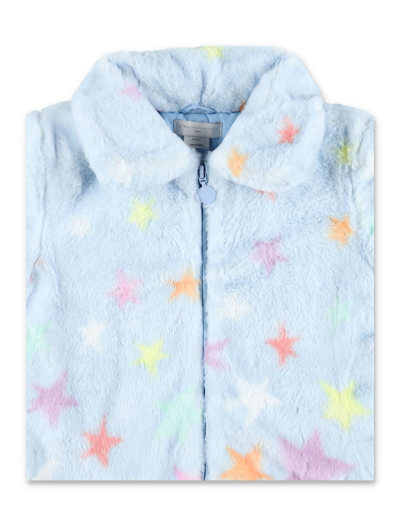 Shop Stella Mccartney Eco-fur Jacket In Turquoise