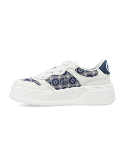 Shop Gucci Chuncky Low-top Sneaker In White/blue