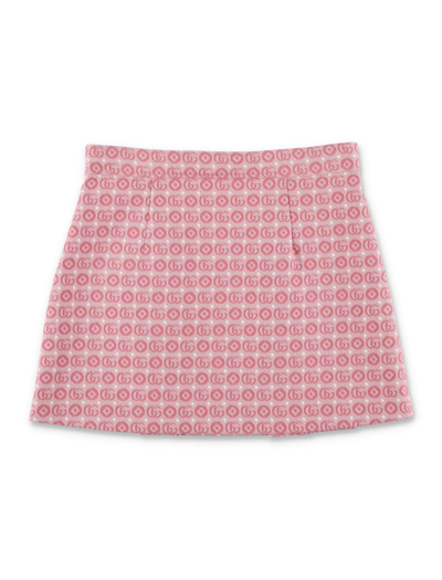 Shop Gucci Double G Skirt In Pink