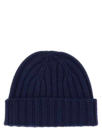 Shop Aspesi Beanie Hat In Blu