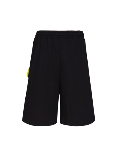 Shop Barrow Cotton Shorts In Black