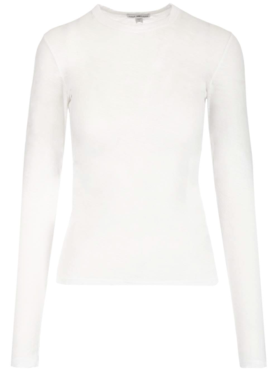 Shop James Perse Crewneck Cotton T-shirt In White
