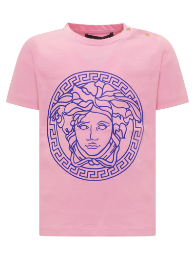 Shop Versace Medusa T-shirt In Pink-purple