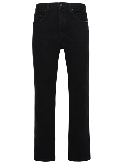 Shop Saint Laurent Man  Oklahoma Jeans In Black Denim