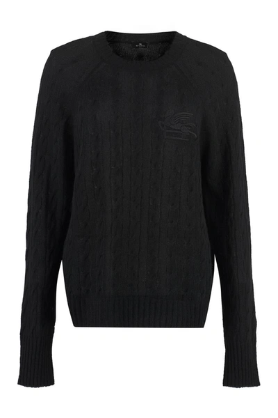 Shop Etro Cashmere Crew-neck Sweater In Black