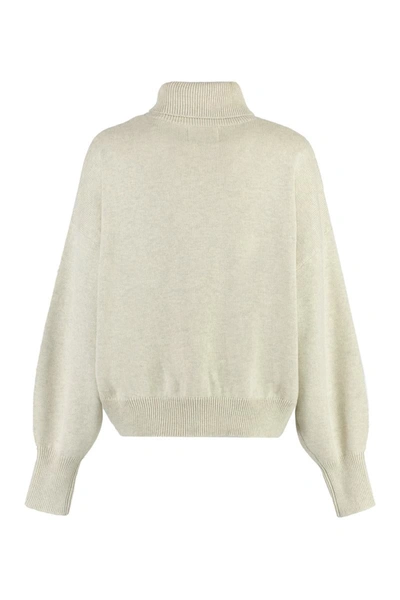 Shop Isabel Marant Étoile Nash Wool Blend Turtleneck Sweater In Grey
