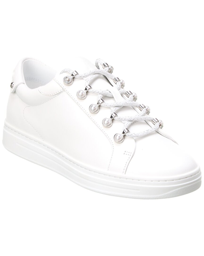Jimmy Choo Antibes/f Leather Sneaker In White | ModeSens