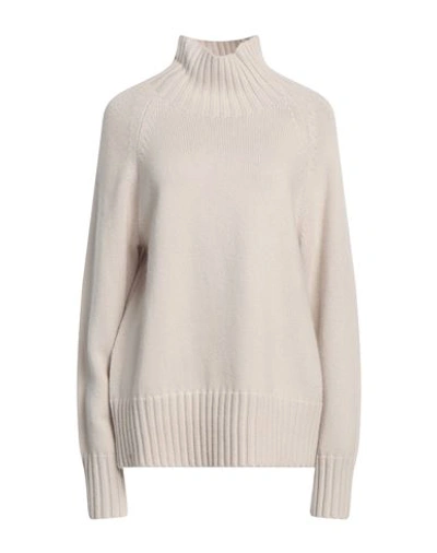S Max Mara ' Woman Turtleneck Cream Size L Cashmere In Off White