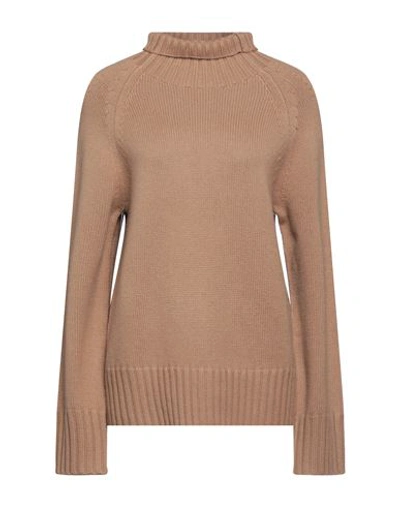 S Max Mara ' Woman Turtleneck Brown Size M Wool, Cashmere In Brown