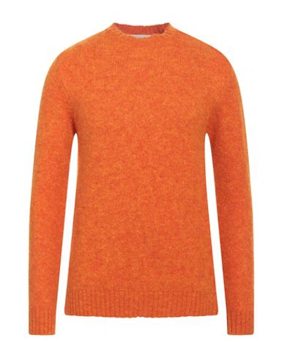 Shop Diktat Man Sweater Orange Size Xxl Baby Alpaca Wool, Merino Wool, Polyamide, Elastane