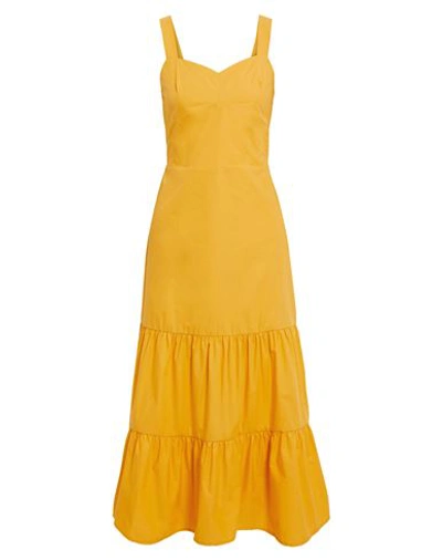 Shop Iris & Ink Woman Maxi Dress Ocher Size 8 Organic Cotton In Yellow