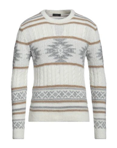 Shop Kaos Man Sweater White Size M Acrylic, Wool, Alpaca Wool, Polyamide
