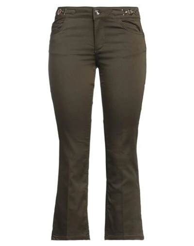 Liu •jo Woman Pants Military Green Size 26 Cotton, Polyester, Elastane In Green