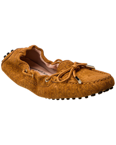 Shop Tod's Alber Elbaz Suede Loafer In Brown