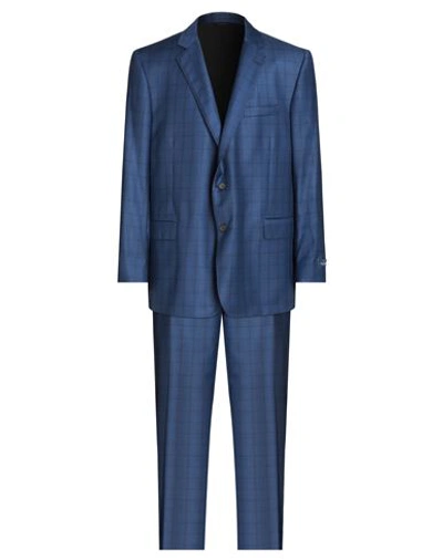 Shop Brooks Brothers Man Suit Blue Size 46 Wool