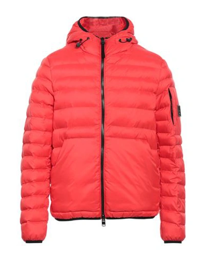 Dekker Man Down Jacket Tomato Red Size Xxl Polyamide In Tomato Red