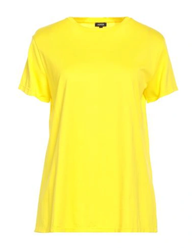 Shop Aspesi Woman T-shirt Yellow Size M Cotton