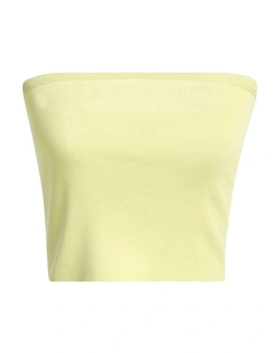 Shop Seventy Sergio Tegon Woman Top Light Yellow Size S Vinyon, Polyamide