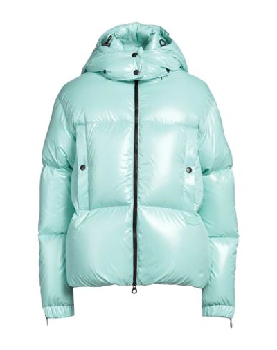 Shop Duvetica Woman Down Jacket Turquoise Size 4 Polyamide In Blue