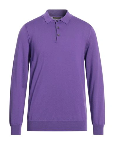 Shop +39 Masq Man Sweater Purple Size 42 Merino Wool