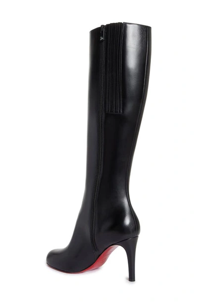 Shop Christian Louboutin Pumppie Knee High Boot In Bk01 Black