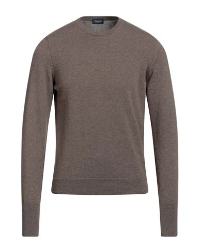 Shop Drumohr Man Sweater Dove Grey Size 38 Cashmere