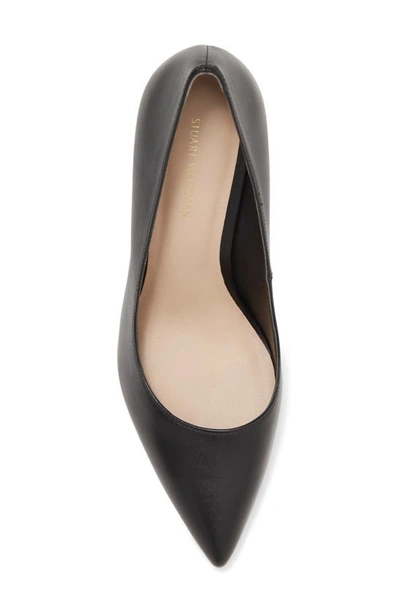 Stuart Weitzman Leigh 95 Pointed Toe Pump In Black