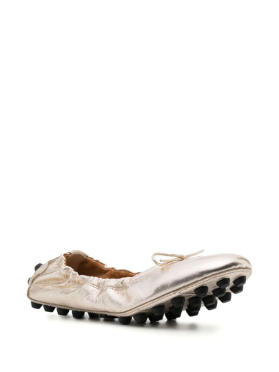 Tod's Ballet Flats In Gold