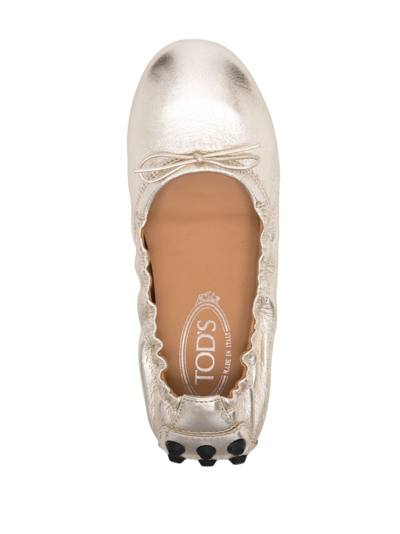 Tod's Ballet Flats In Gold