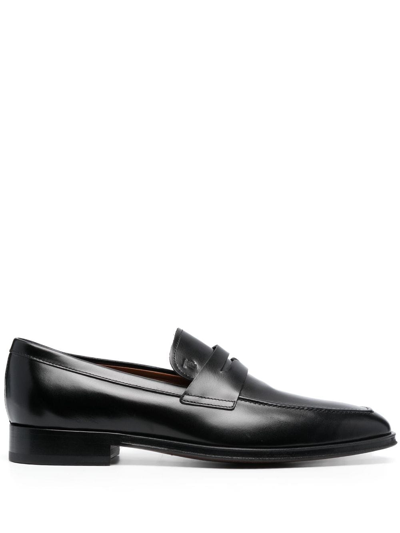 Shop Tod's Square-toe High-shine Loafers In Black