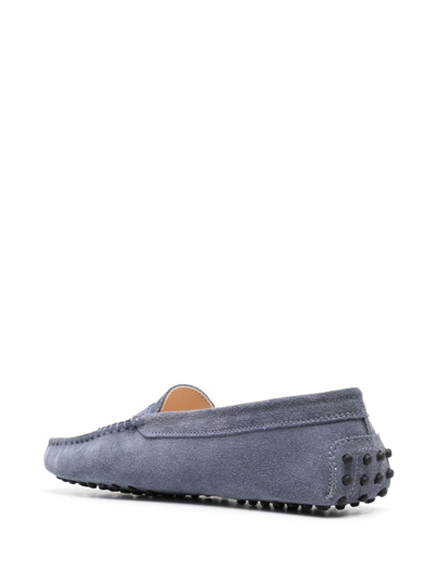 Shop Tod's Gommini Slip-on Loafers In Grey
