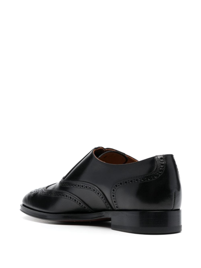 Shop Tod's Lace-up Leather Derby Shoes In Black