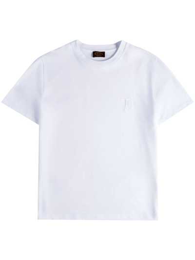 Shop Tod's Logo-embroidered Short-sleeve T-shirt In White
