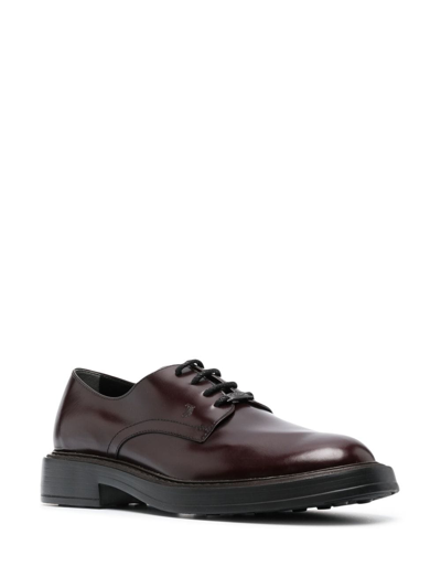 Tod's Round-toe Lace-up Shoes In Red