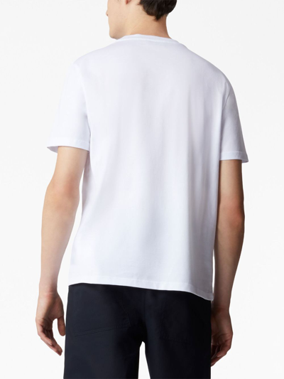 Shop Tod's Logo-embroidered Short-sleeve T-shirt In White