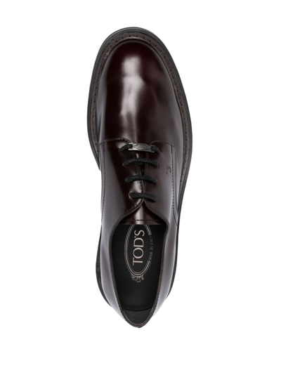 Tod's Round-toe Lace-up Shoes In Red
