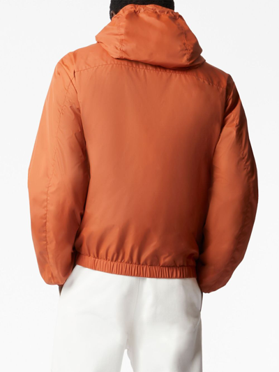 Shop Tod's Logo-embroidered Windbreaker Jacket In Orange