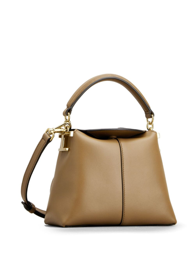 Shop Tod's T Case Leather Tote Bag In Brown
