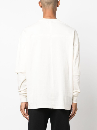 Shop Thom Krom Layered Long-sleeve T-shirt In White