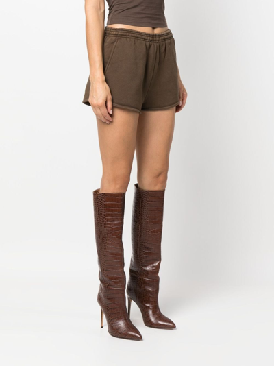 Entire Studios Cotton Jersey Shorts In Brown